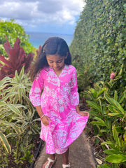 Mini Maile Pink Dress - Aryana Clothing