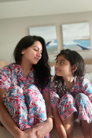 Mini Printed Pajama Sets - aryanaclothing