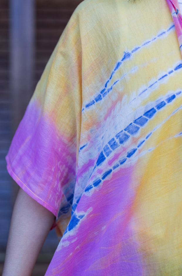 The Krish Tie Dye Cover Up in Sunset - aryanaclothing